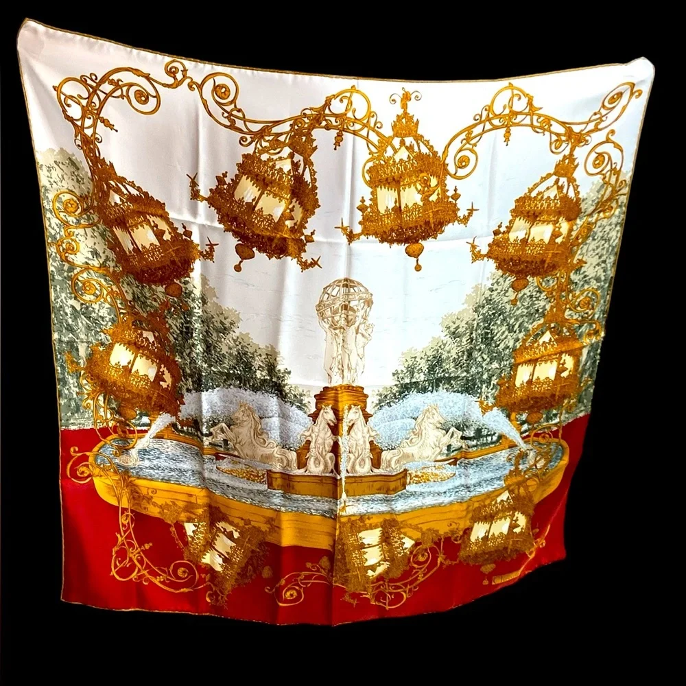Vintage Christian Dior Silk Scarf RARE DESIGN! (t100ac)